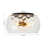 Plafonnier Verre Moderne Hammer pour Salle de Bain