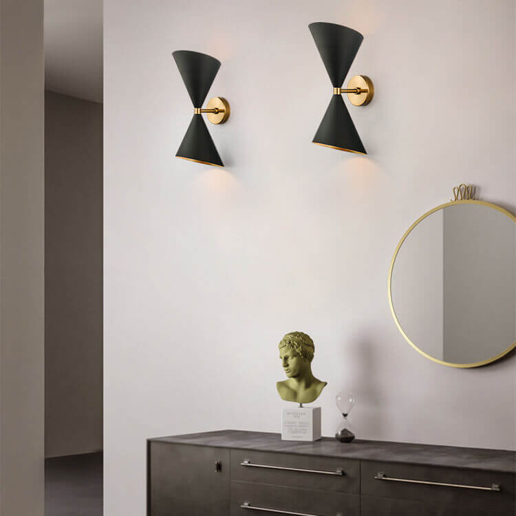 Applique Murale Salle de Bain en Verre Noir