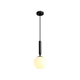 Suspension Luminaire Mini Simple Opale Globe pour Salle à Manger
