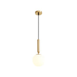Suspension Luminaire Mini Simple Opale Globe pour Salle à Manger