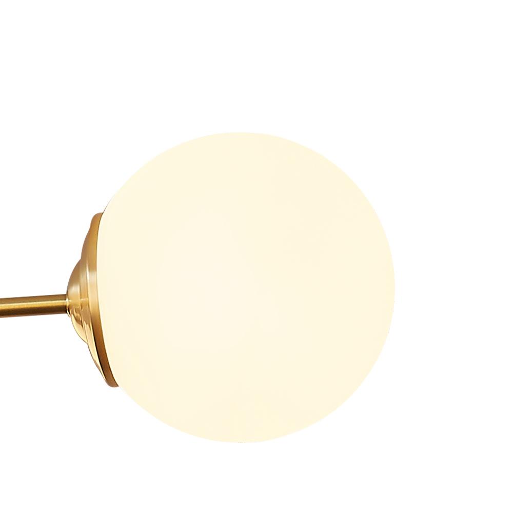Lustre Verre Moderne 6/8/12 Lumières Opale Blanc Globe pour Salon