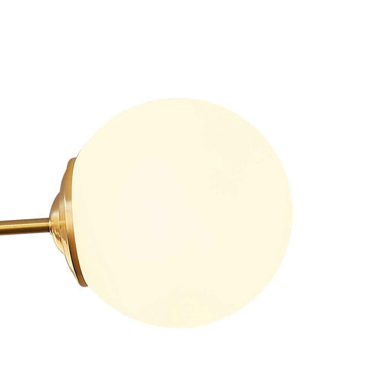 Lustre Verre Moderne 6/8/12 Lumières Opale Blanc Globe pour Salon