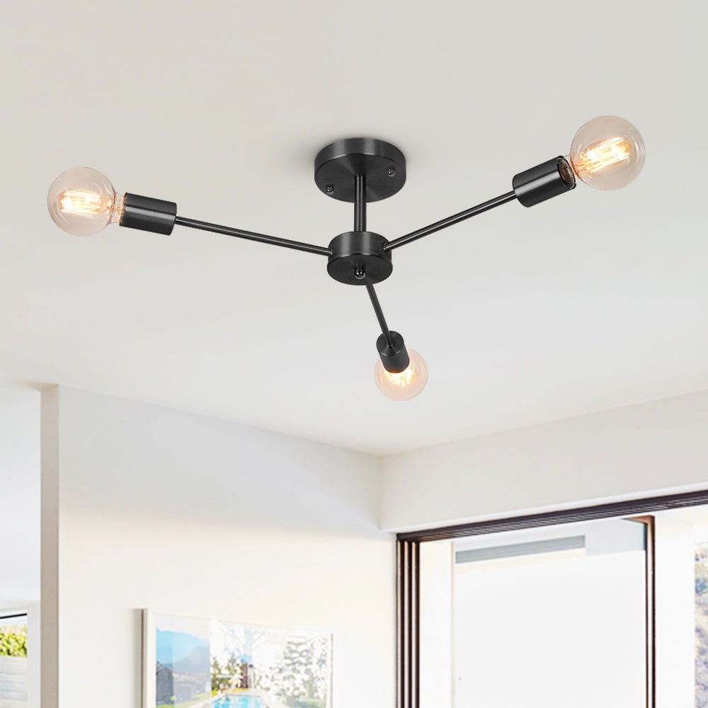 Plafonnier Laiton Moderne Sputnik Semi-Encastré pour Cuisine