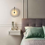 Applique Murale Marbre avec Moderne Cercle Abat-Jour pour Chambre