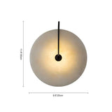 Applique Murale Marbre avec Moderne Cercle Abat-Jour pour Chambre