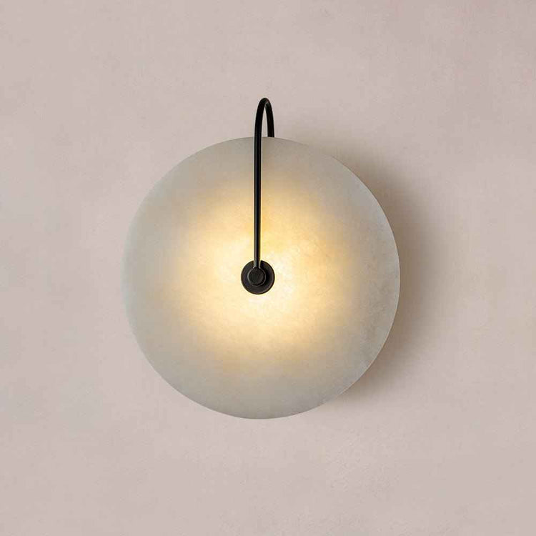 Applique Murale Marbre avec Moderne Cercle Abat-Jour pour Chambre