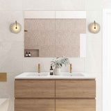 Applique Murale Marbre avec Moderne Cercle Abat-Jour pour Chambre