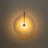 Applique Murale Marbre avec Moderne Cercle Abat-Jour pour Chambre