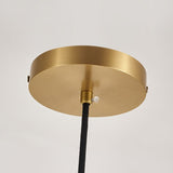 Platine de plafond ronde en laiton avec câble textile noir