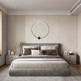 Applique Murale Chambre Rond en Métal Noir