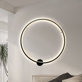 Applique Murale Chambre Rond en Métal Noir