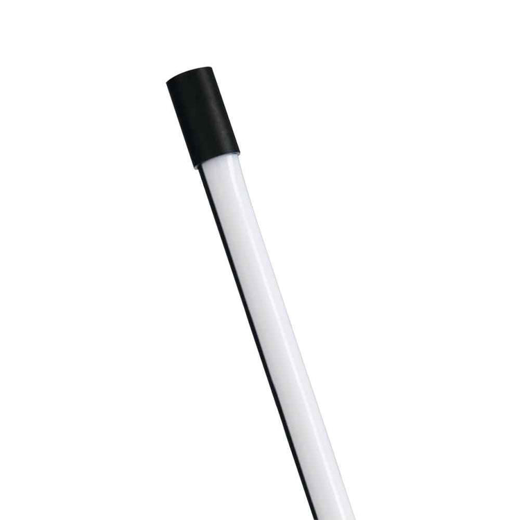 Applique murale LED minimaliste avec barre noire et diffuseur blanc translucide