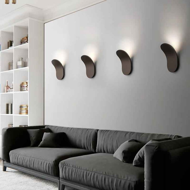 Applique Murale Moderne Minimaliste en Noir/Blanc Finish pour Chambre