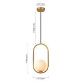Suspension Salle à Manger en Laiton 30 cm Modèle 3