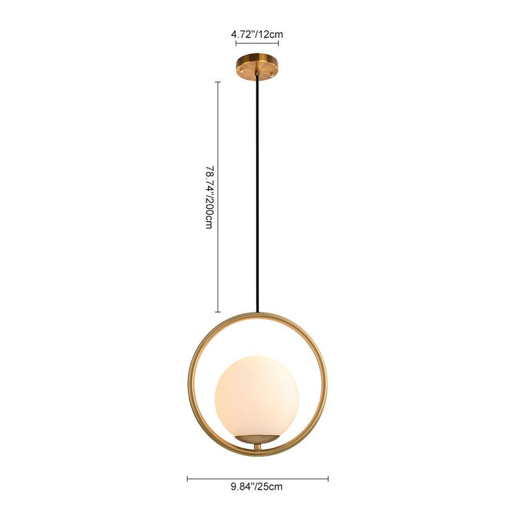 Suspension Salle à Manger en Laiton 30 cm Modèle 3