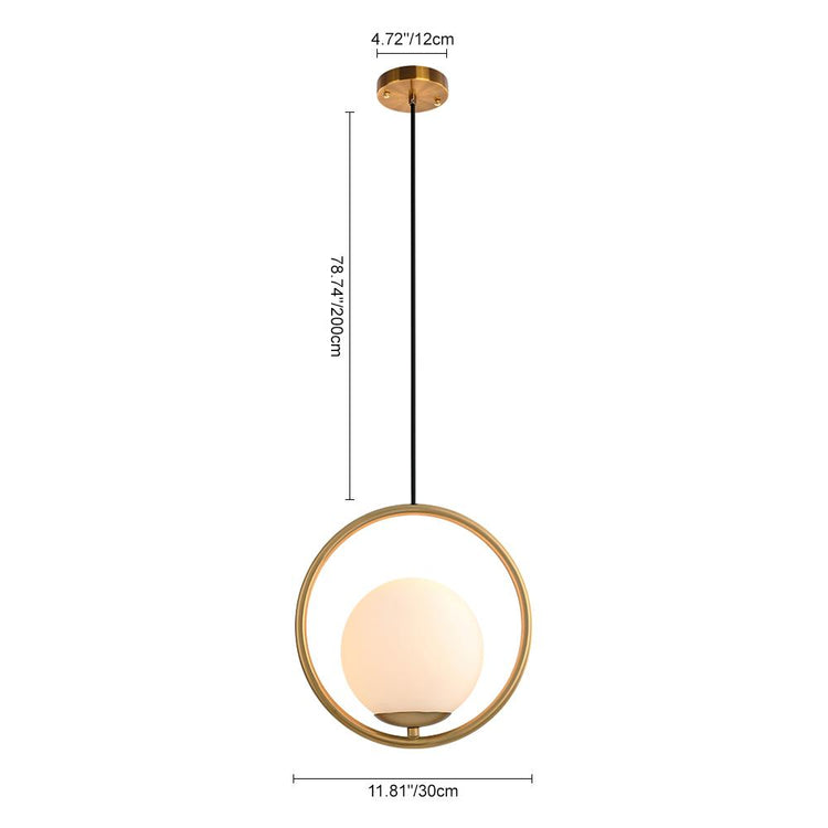 Suspension Salle à Manger en Laiton 30 cm Modèle 3