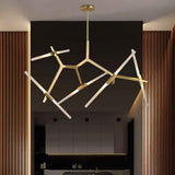 Lustre Verre Moderne 10 Lumières Branche pour Salon