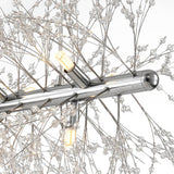 Lustre Cristal Moderne 12 Lumières Linéaire pour Salle à Manger
