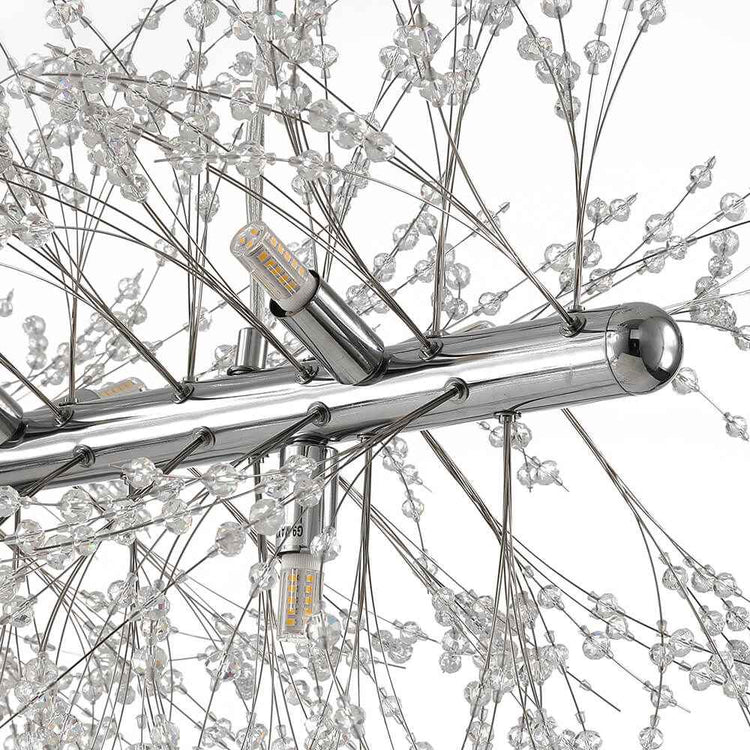 Lustre Cristal Moderne 12 Lumières Linéaire pour Salle à Manger