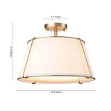 Plafonnier Salon Tambour en Laiton