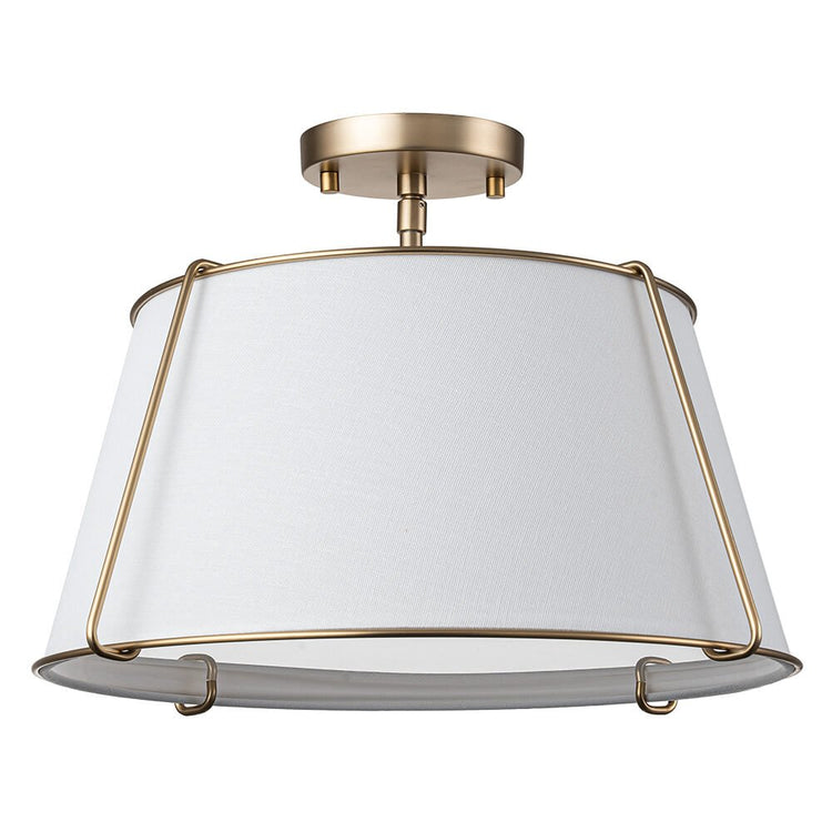 Plafonnier Salon Tambour en Laiton
