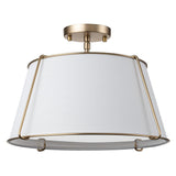 Plafonnier Salon Tambour en Laiton