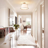 Plafonnier Salon Tambour en Laiton