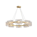 Lustre Salon Rond en Verre
