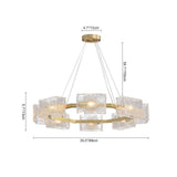 Lustre Salon Rond en Verre