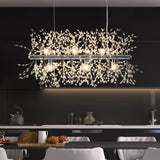 Lustre Cristal Moderne 9 Lumières pour Salle à Manger