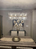 Lustre Cristal Moderne 9 Lumières pour Salle à Manger