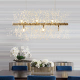 Lustre Cristal Moderne 9 Lumières pour Salle à Manger