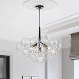 Lustre Salle à Manger Boule en Verre 63 cm