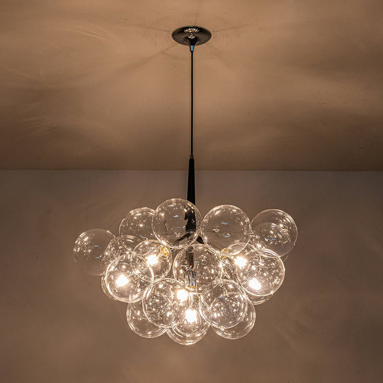 Lustre Salle à Manger Boule en Verre 63 cm