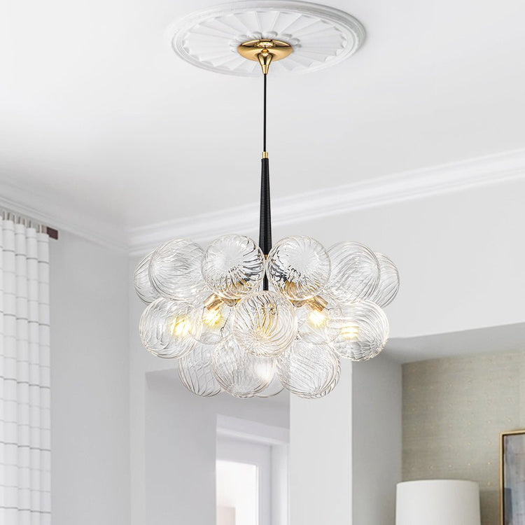 Lustre Salle à Manger Boule en Verre 63 cm Modèle 2
