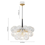 Lustre Salle à Manger Boule en Verre 63 cm Modèle 2