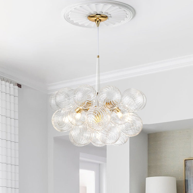 Lustre Salle à Manger Boule en Verre 63 cm Modèle 2