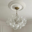 Lustre Boule Verre Grappe Moderne Globe pour Salon