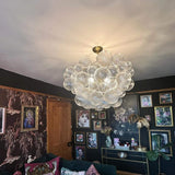 Lustre Boule Verre Grappe Moderne Globe pour Salon