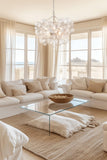 Lustre Boule Verre Grappe Moderne Globe pour Salon