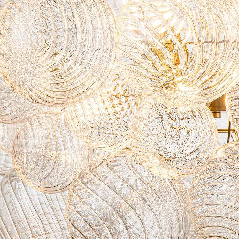 Lustre Boule Verre Grappe Moderne Globe pour Salon
