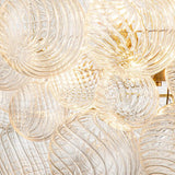 Lustre Boule Verre Grappe Moderne Globe pour Salon