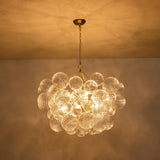 Lustre Boule Verre Grappe Moderne Globe pour Salon