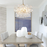 Lustre Boule Verre Grappe Moderne Globe pour Salon