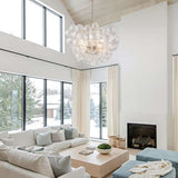 Lustre Boule Verre Grappe Moderne Globe pour Salon