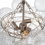 Lustre Boule Verre Grappe Moderne Globe pour Salon
