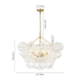 Lustre Salon Boule en Verre 83 cm Modèle 2