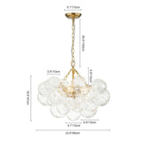 Lustre Salon Boule en Verre 83 cm Modèle 2