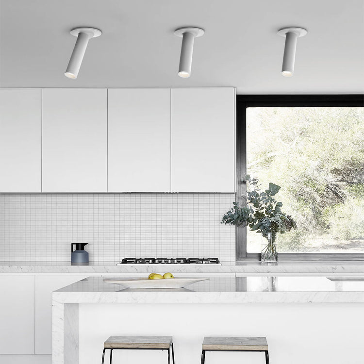 Plafonnier Salon en Métal Blanc