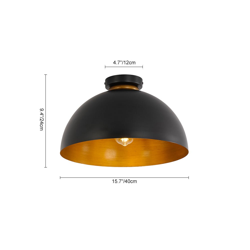 Plafonnier Moderne Campagne Chic 1 Lumière Dôme pour Salle de Bain